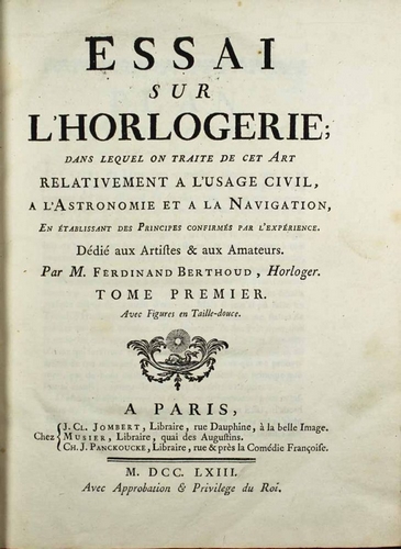 Essai sur l’horlogerie