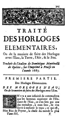 Traité des horloges élémentaires
