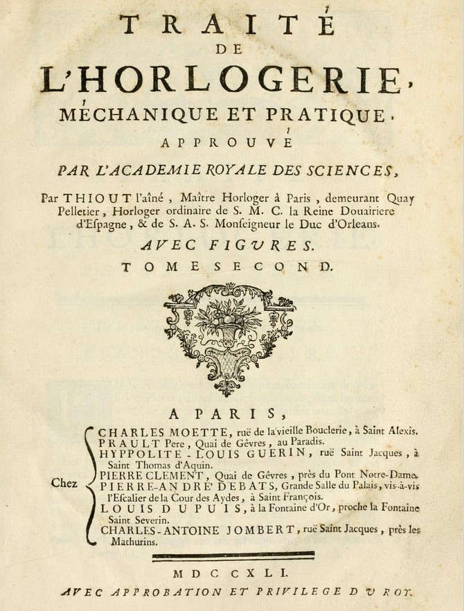 Traité d’horlogerie, mécanique et pratique